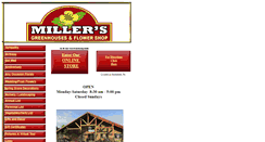 Desktop Screenshot of millersgreenhouses.com