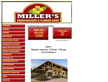 Tablet Screenshot of millersgreenhouses.com